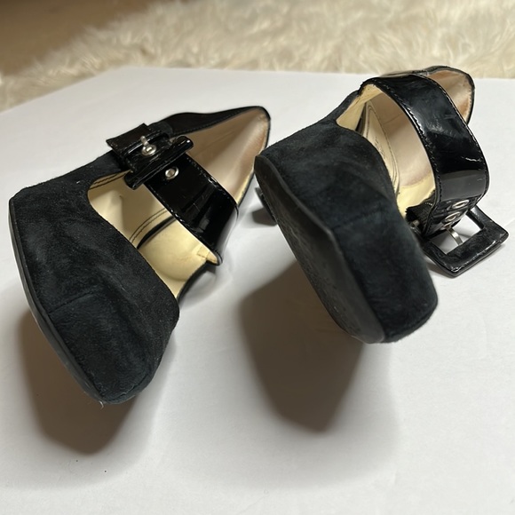 Franco Sarto Black Buckle Strap heels Size 8 - Picture 3 of 8